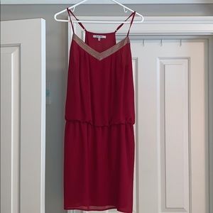 Semi-formal red dress